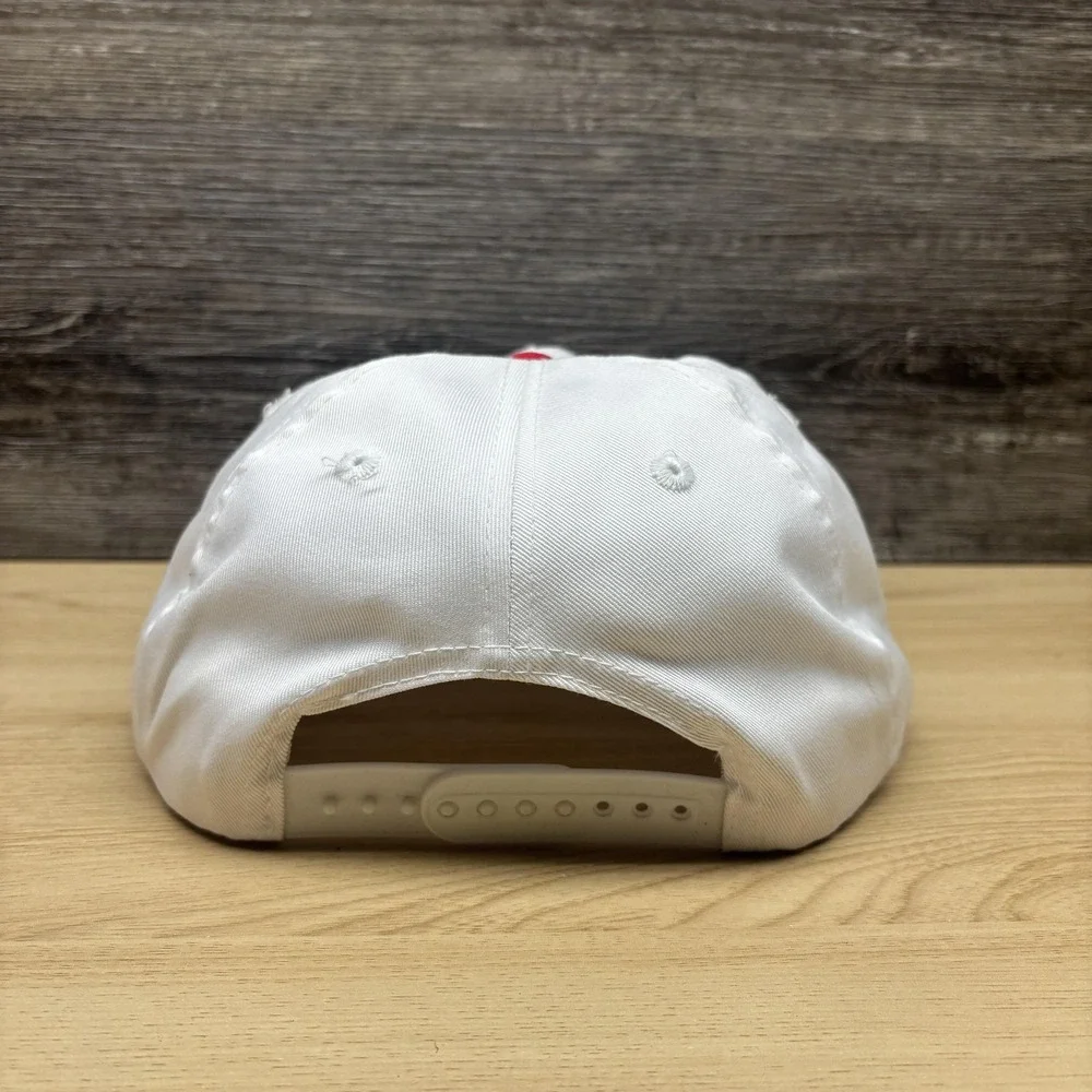 Park Region Hat Cap Snap Back Red White Rope Cord Advertising Mens Otto‎ Cap